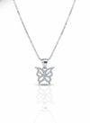 Silvara 925 Sterling Silver Butterfly Pendant with Cubic Zirconia – With Chain (PDT-BFLY)