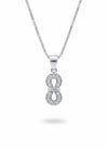 Silvara PDT-3 925 Sterling Silver Bow Circle Pendant with Blue & White Stones | Elegant Gift Design