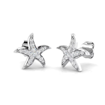Silvara Star Fish Shape Pendant & Chain With Matching Ear Studs For Women And Girls
