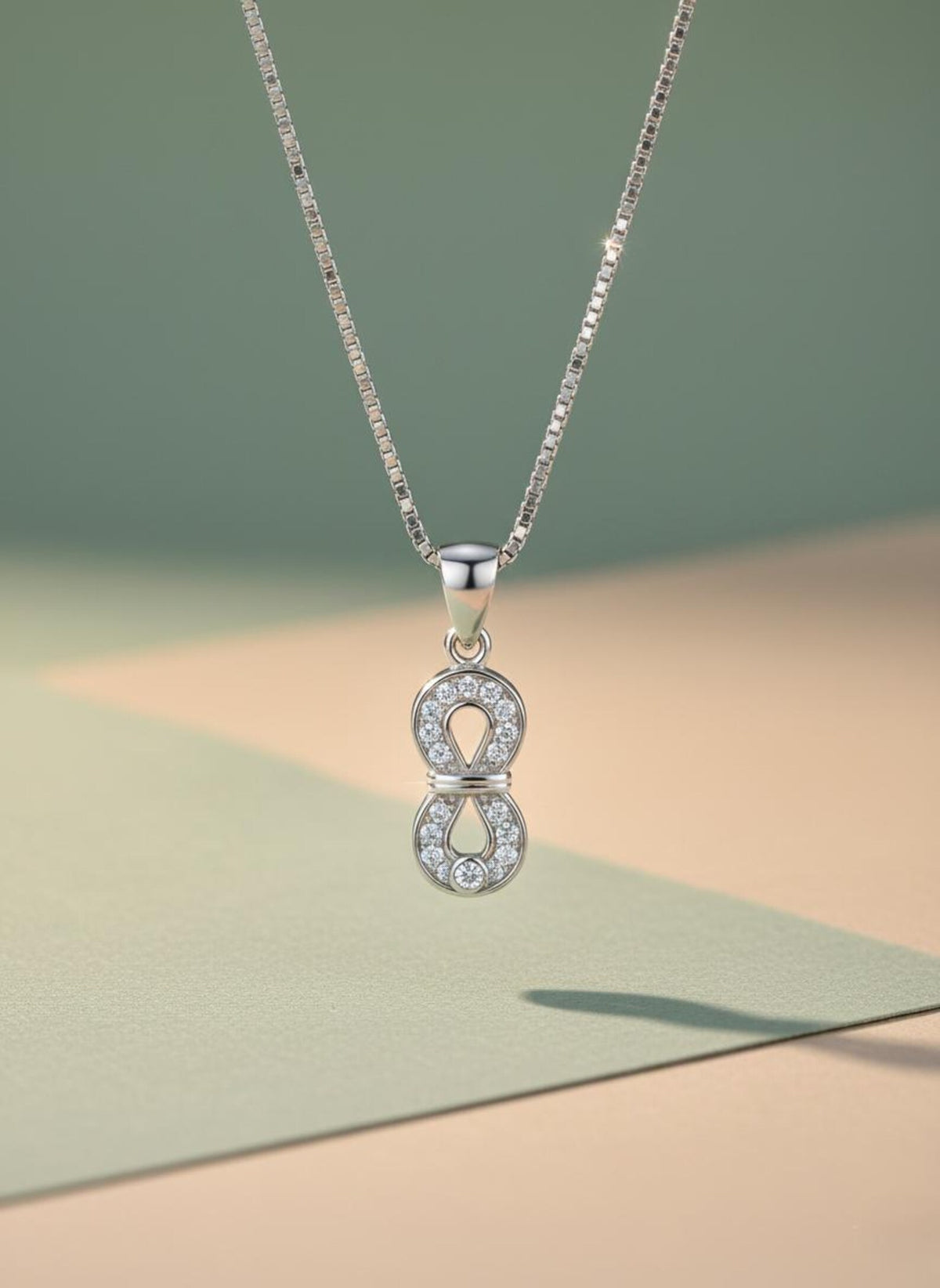 Silvara PDT-3 925 Sterling Silver Bow Circle Pendant with Blue & White Stones | Elegant Gift Design