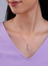 Silvara 925 Sterling Silver Big Infinity Pendant Cubic Zirconia – With Chain (PDT2)